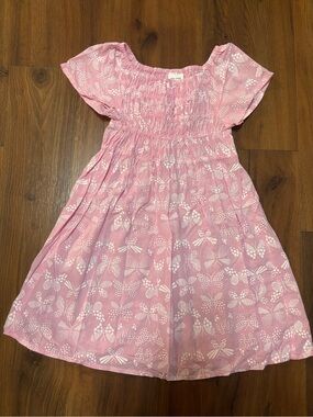 Okie Dokie Girls’ Short Sleeve Butterfly Dress - Pink 6